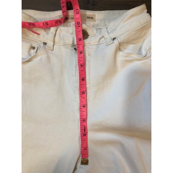 ASOS high rise skinny white denim jeans 26 - Picture 4 of 5